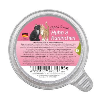 GRANATAPET Filet á la carte Chicken with rabbit - wet cat food - 85g