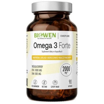 BIOWEN Omega 3 Forte 1000 mg EPA, 500 mg DHA – food supplement for humans – 90 capsules BIOWEN Omega 3 Forte 1000 mg EPA, 500 mg DHA – food supplement for humans – 90 capsules