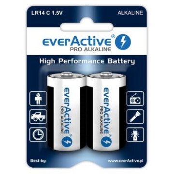 Alkaline batteries everActive Pro Alkaline LR14 C - blister card - 2 pieces Alkaline batteries everActive Pro Alkaline LR14 C - blister card - 2 pieces