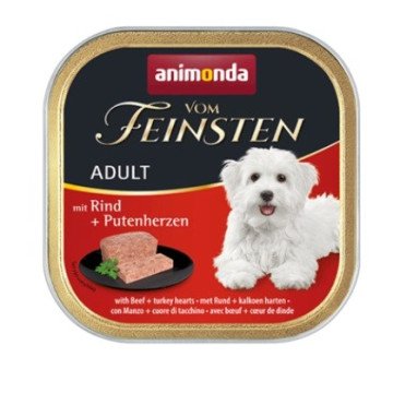 ANIMONDA Vom Feinsten Adult Beef and turkey heart - wet dog food - 150g