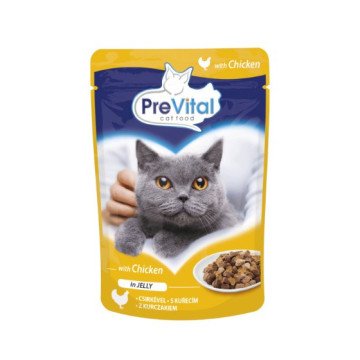 PREVITAL Chicken in jelly - wet cat food - 100g PREVITAL Chicken in jelly - wet cat food - 100g