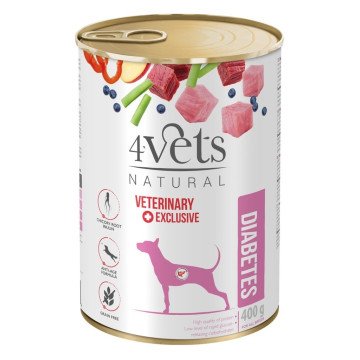 4VETS Natural Diabetes Dog - wet dog food - 400 g 4VETS Natural Diabetes Dog - wet dog food - 400 g