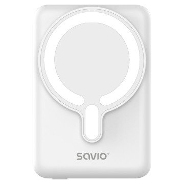 Savio BA-13 power bank 10000 mAh Wireless charging White