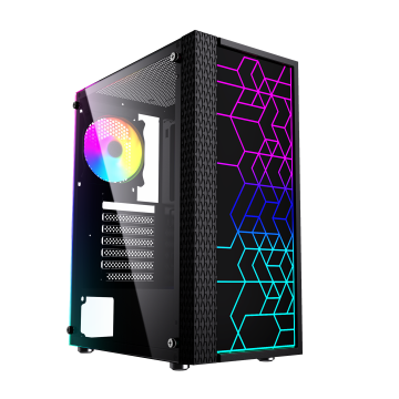 Gembird Fornax 2500 ARGB Gaming ATX computer case, Midi Tower, backlight, Black Gembird Fornax 2500 ARGB Gaming ATX computer case, Midi Tower, backlight, Black