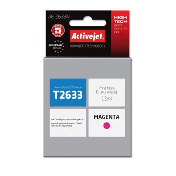 Activejet AE-2633N Ink (replacement for Epson 26 T2633; Supreme; 12 ml; magenta)