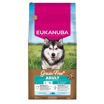 EUKANUBA Grain Free Adult Large Ocean Fish - dry dog food - 12kg EUKANUBA Grain Free Adult Large Ocean Fish - dry dog food - 12kg