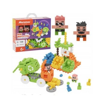 Marioinex Mini Waffle Building Blocks – City: Refuse Collection Truck, 148 pieces