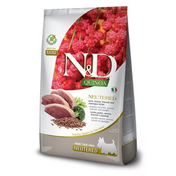 FARMINA N&D Quinoa Dog Duck, Broccoli, Asparagus Neutered Adult Mini - dry dog food - 2.5 kg FARMINA N&D Quinoa Dog Duck, Broccoli, Asparagus Neutered Adult Mini - dry dog food - 2.5 kg