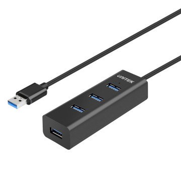 UNITEK Y-3089V01 interface hub USB 3.2 Gen 1 (3.1 Gen 1) Type-A 5000 Mbit/s Black UNITEK Y-3089V01 interface hub USB 3.2 Gen 1 (3.1 Gen 1) Type-A 5000 Mbit/s Black