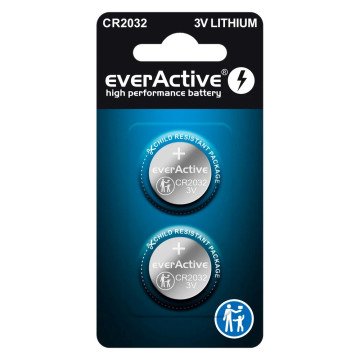 Lithium batteries everActive CR2032 - blister 2 pcs Lithium batteries everActive CR2032 - blister 2 pcs
