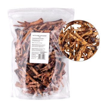 PETITTO Dried chicken feet - dog treat - 1kg