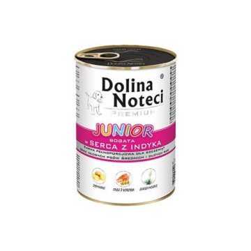 DOLINA NOTECI Premium Junior rich in turkey hearts - wet food for puppies of medium and large breeds - 400g