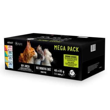 PETREPUBLIC Mega Pack Salmon, Chicken, Tuna, Cod, Trout - wet cat food - 48x85g PETREPUBLIC Mega Pack Salmon, Chicken, Tuna, Cod, Trout - wet cat food - 48x85g