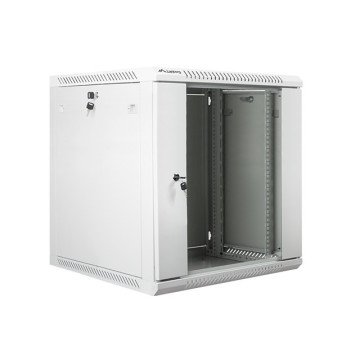 Lanberg wall-mounted installation rack cabinet 19'' 12U 600x600mm gray (glass door)