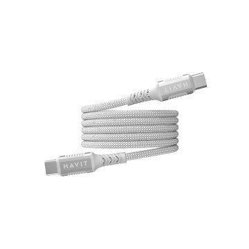 Havit CB6297 - Magnetic cable USB type C to USB type C, 1m (white)