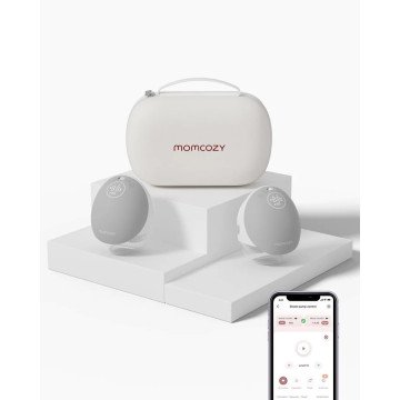 MOMCOZY M9 – wireless hands-free breast pump, grey, double set