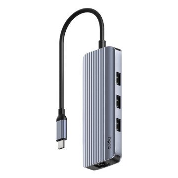 Cudy UH606 laptop dock/port replicator Wired USB 3.2 Gen 1 (3.1 Gen 1) Type-C Grey, Silver Cudy UH606 laptop dock/port replicator Wired USB 3.2 Gen 1 (3.1 Gen 1) Type-C Grey, Silver
