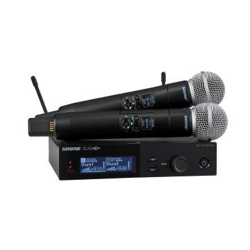 Shure SLXD24D+E/58-G65 - dual digital wireless system with two transmitters/handheld microphones (470 - 606 MHz) Shure SLXD24D+E/58-G65 - dual digital wireless system with two transmitters/handheld microphones (470 - 606 MHz)