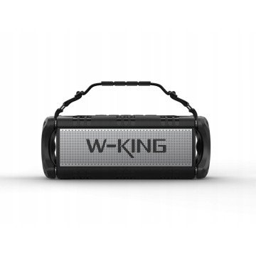 W-KING D8 wireless Bluetooth speaker – black and silver W-KING D8 wireless Bluetooth speaker – black and silver