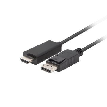 Lanberg CA-DPHD-11CC-0010-BK cable gender changer DisplayPort HDMI Black Lanberg CA-DPHD-11CC-0010-BK cable gender changer DisplayPort HDMI Black