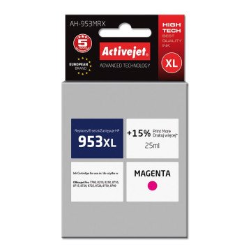 Activejet AH-953MRX ink (replacement for HP 953XL F6U17AE; Premium; 25 ml; magenta) Activejet AH-953MRX ink (replacement for HP 953XL F6U17AE; Premium; 25 ml; magenta)