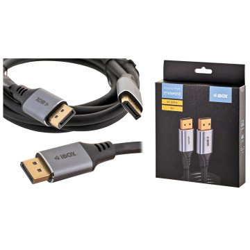 iBox ITVDP013 DisplayPort cable 4K 60Hz gold plug 3 m iBox ITVDP013 DisplayPort cable 4K 60Hz gold plug 3 m