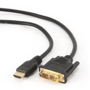 Gembird 1.8m, HDMI/DVI, M/M DVI-D Black Gembird 1.8m, HDMI/DVI, M/M DVI-D Black