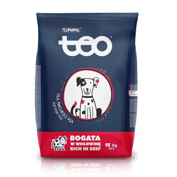 TEO Rich in beef - dry dog food - 15kg