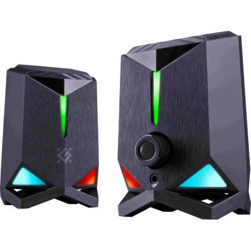 Speakers Defender Rocket 2.0 6w LED USB, black Speakers Defender Rocket 2.0 6w LED USB, black