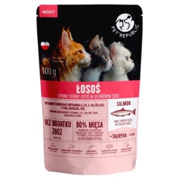 PET REPUBLIC Adult Salmon finely chopped - wet cat food- 100 g PET REPUBLIC Adult Salmon finely chopped - wet cat food- 100 g