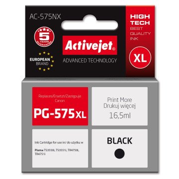 Activejet AC-575NX Ink for Canon printer, replacement Canon PG-575XL; Supreme; 16,5 ml; black