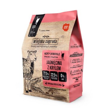 WIEJSKA ZAGRODA Lamb with krill - dry cat food - 400g WIEJSKA ZAGRODA Lamb with krill - dry cat food - 400g