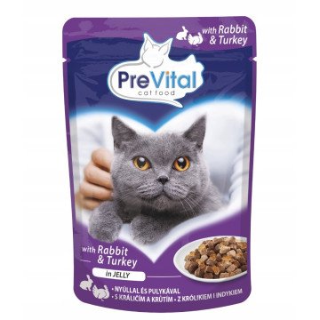 PREVITAL Turkey and rabbit in jelly - wet cat food - 100g PREVITAL Turkey and rabbit in jelly - wet cat food - 100g