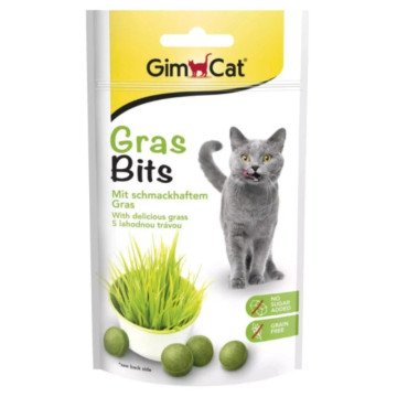 GIMCAT GrasBits Crunchy Grass Bites – cat treat – 40g GIMCAT GrasBits Crunchy Grass Bites – cat treat – 40g