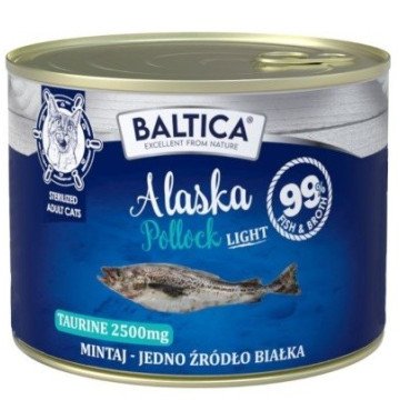 BALTICA Excellent Monoprotein Pollock Light  - wet cat food - 185g