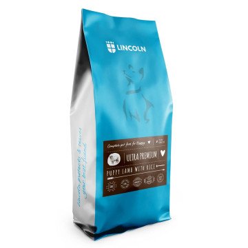 LINCOLN Ultra premium Puppy Lamb with rice - dry dog food - 12kg LINCOLN Ultra premium Puppy Lamb with rice - dry dog food - 12kg