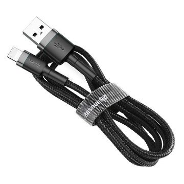 Cable Lightning USB Baseus Cafule 1.5A 2m (gray and black) Cable Lightning USB Baseus Cafule 1.5A 2m (gray and black)