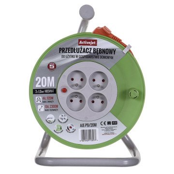 Activejet AJE-PB/20M reel extension cord 20m Activejet AJE-PB/20M reel extension cord 20m
