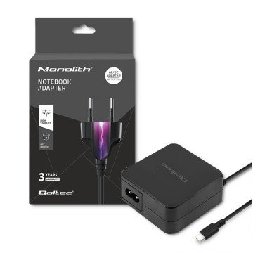 Qoltec 51027 Charger | 65W | 5-20.3V | 2-3.25A | USB type C | PD Qoltec 51027 Charger | 65W | 5-20.3V | 2-3.25A | USB type C | PD