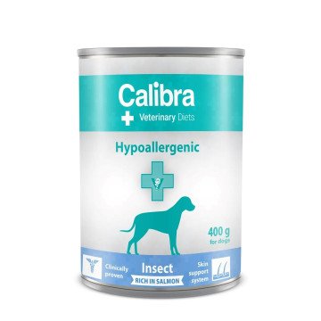 CALIBRA VD Dog Hypoallergenic Insect&Salmon - wet dog food - 400g CALIBRA VD Dog Hypoallergenic Insect&Salmon - wet dog food - 400g