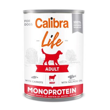 CALIBRA Adult Beef with carrots - wet dog food - 400g