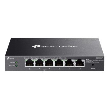 TP-Link Omada ES206GP network switch Managed Gigabit Ethernet (10/100/1000) Power over Ethernet (PoE) Black TP-Link Omada ES206GP network switch Managed Gigabit Ethernet (10/100/1000) Power over Ethernet (PoE) Black