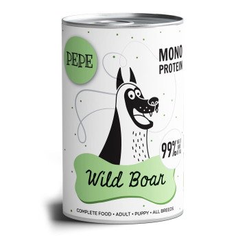 PAKA ZWIERZAKA Pepe Wild Boar - wet dog food - 400g PAKA ZWIERZAKA Pepe Wild Boar - wet dog food - 400g