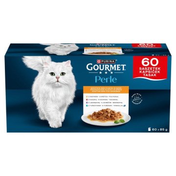 PURINA Gourmet Perle Mini fillets in sauce - wet cat food - 60x85g PURINA Gourmet Perle Mini fillets in sauce - wet cat food - 60x85g
