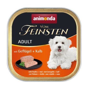 ANIMONDA Vom Feinsten Adult Poultry and veal - wet dog food - 150g