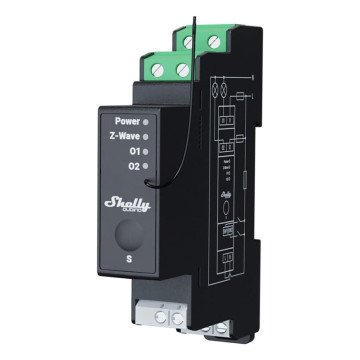 Shelly Qubino Wave Pro 2PM​ electrical relay Black