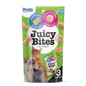 INABA Juicy Bites Homestyle broth and Calamari - cat treats - 3x11,3 g INABA Juicy Bites Homestyle broth and Calamari - cat treats - 3x11,3 g