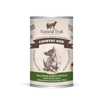 NATURAL TRAIL Country Side Wild Boar Rabbit Deer - Wet Dog Food - 400 g