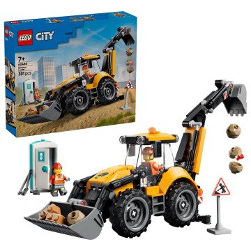 LEGO CITY 60480 Yellow Backhoe Loader LEGO CITY 60480 Yellow Backhoe Loader