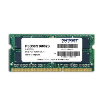 Patriot Memory 8GB PC3-12800 memory module 1 x 8 GB DDR3 1600 MHz Patriot Memory 8GB PC3-12800 memory module 1 x 8 GB DDR3 1600 MHz